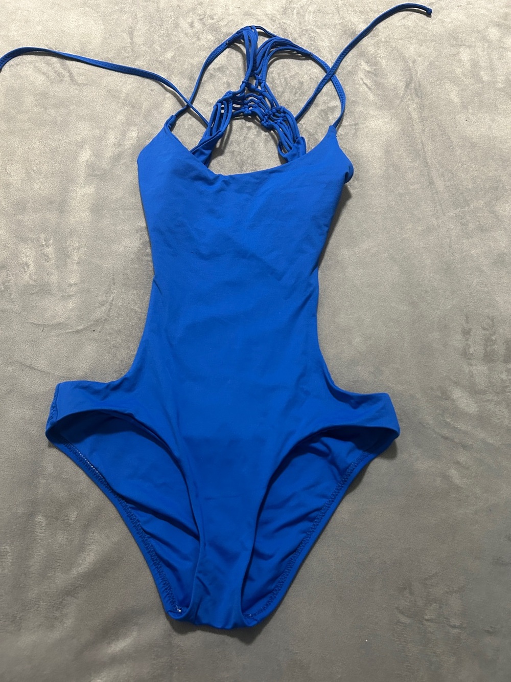 BECCA Girls' Royal Blue One-Piece Swimsuit with Braided Back
